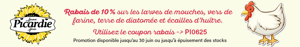 Rabais sur les produits pour les poules